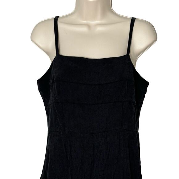 NWOT Madewell Square-Neck Wide-Leg Sleeveless Jumpsuit True Black Size 6 - Picture 10 of 14